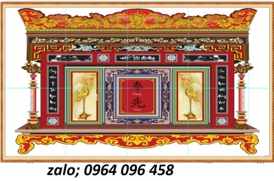Tranh gạch 3d ốp tường phòng thờ - DK69