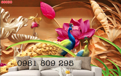 Tranh phong cảnh đồng quê - gạch 3d