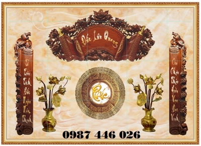 Gạch tranh ban thờ đẹp Hp272