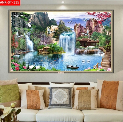 Tranh gạch men 3d phòng khách đẹp - 4FCVB