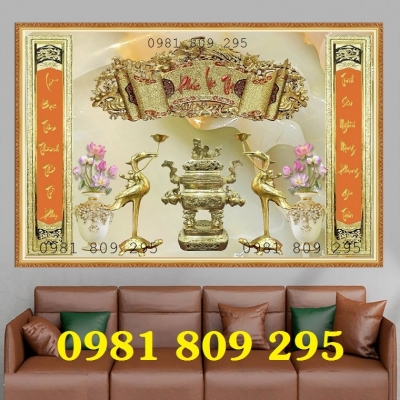 Gạch tranh trang trí ban thờ