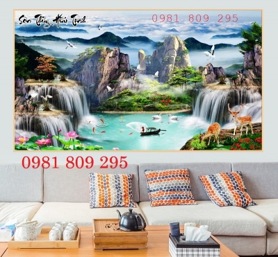 Tranh gạch sơn thủy - tranh gạch 3d