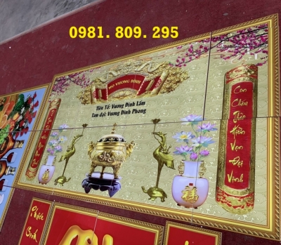Gạch 3d ốp tường , tranh gạch 3d phòng thờ HP922