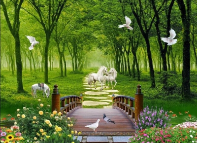 Tranh gạch men thảo nguyên HP874