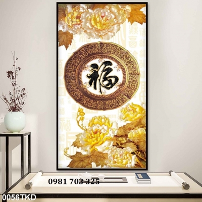 Tranh gạch 3D khổ đứng đẹp