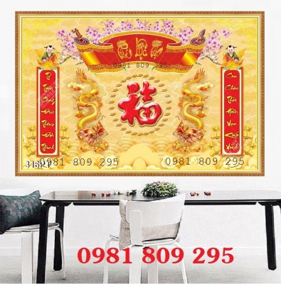 Tranh gạch rồng phượng