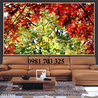 Tranh gạch mùa thu trang trí