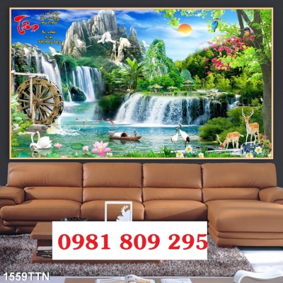 Gạch tranh phong cảnh 3d , tranh gach men