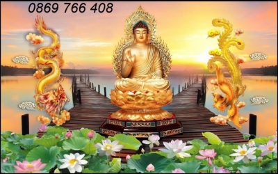 Tranh gạch 3d-Bàn thờ Đức Phật