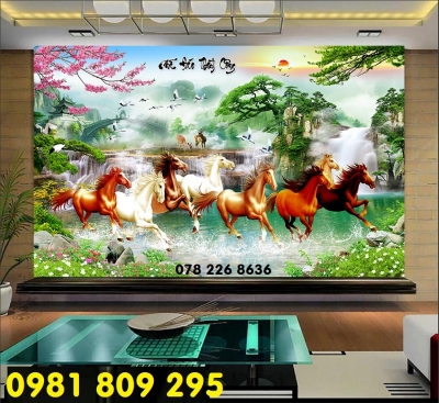 Tranh ngựa 3d - gạch tranh 3d mmax đáo thành công