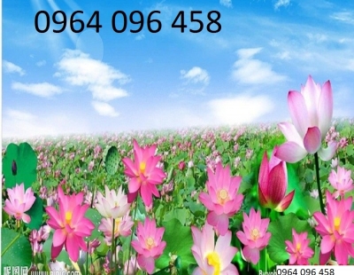 Tranh gạch men 3d hoa sen - CVMM077