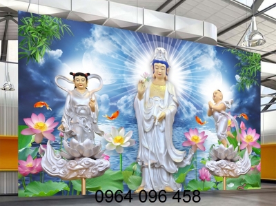 Tranh gạch hình phật 3d - gạch tranh 3d ốp tường - 32XNNB