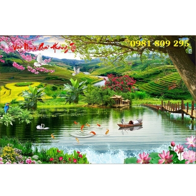 Tranh gạch phong gạch in 3d cao cấp HP6543