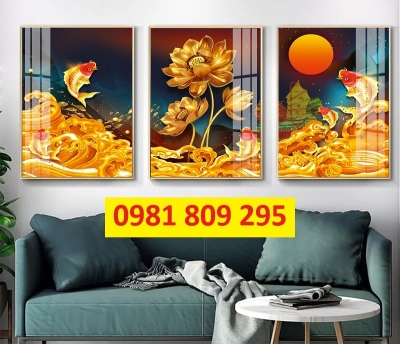 Gạch tranh hoa sen , tranh gạch ốp tường