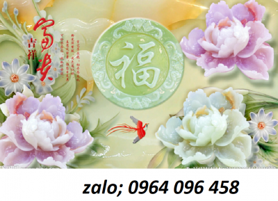 Tranh gạch 3d hoa ngọc hoa mẫu đơn - DCVV43