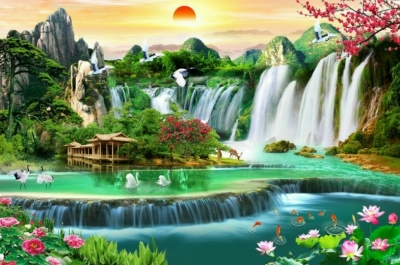 Tranh gạch 3d phong cảnh đẹp - TEWXC4