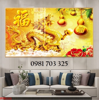 Gạch tranh 3D rồng phong thủy