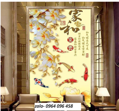Tranh gạch cá chép 3d - 943CP