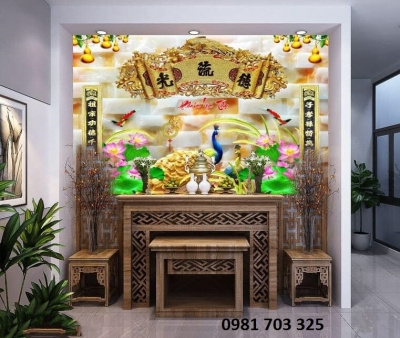 Tranh phòng thờ- gạch tranh 3D