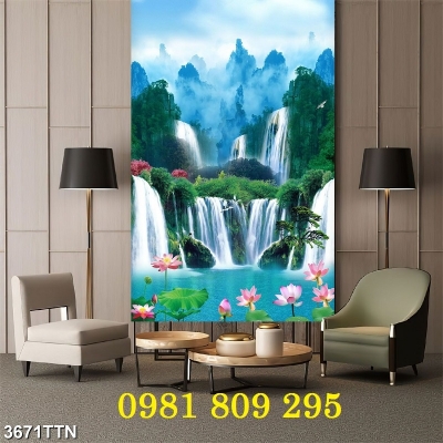 Tranh gạch 3d phong cảnh hiên nhà