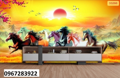 Tranh gạch bát mã phong thủy
