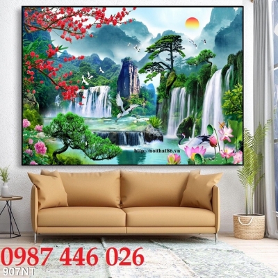 Tranh gạch thác nước HP08273