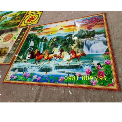 Tranh gạch ốp tường Mã Đáo thành công HP633