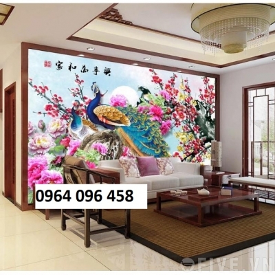 Tranh gạch 3d ốp tường trang trí phòng khách - XCX44