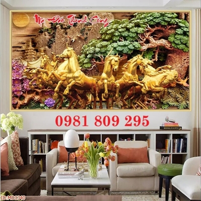Tranh 3d , gạch 3d cao cấp ngựa cao cấp HD292