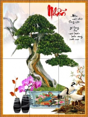 Tranh gạch 3d cây cảnh - VCC8