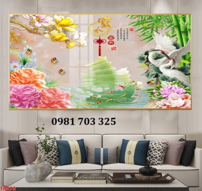 Gạch tranh trang trí thuyền buồm