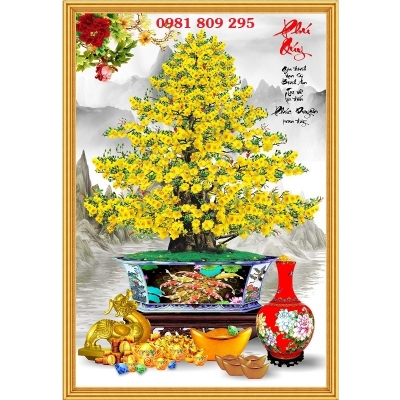 Tranh gạch ốp tường hoa mai HP9865
