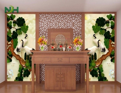 Tranh gạch 3d ốp tường rồng phượng - VCC54