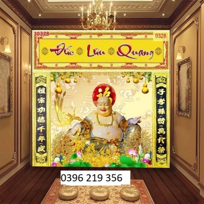 Tranh gạch men 3d phong thủy Phòng Thờ