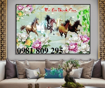 tranh gạch 3d dán tường mã đáo thành công
