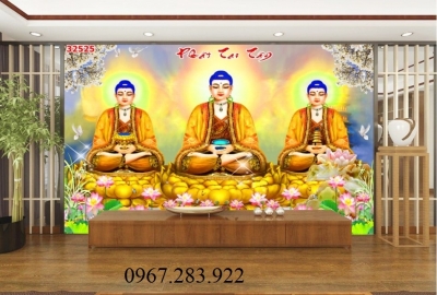 Gạch tranh- Tranh phòng thờ Phật Giáo