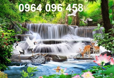 Tranh 3d sơn thủy hữu tình - tranh gạch 3d ốp tường - 743SB