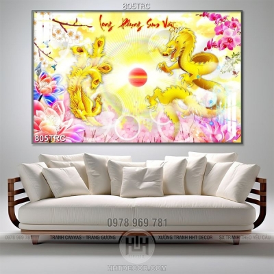 Gạch 3d rồng phượng , gạch tranh 3d