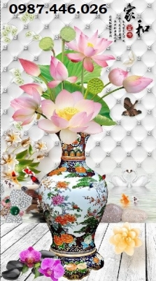 Gạch tranh bình hoa 3d HP8263