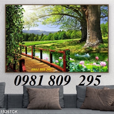 gạch tranh cây cối 3d