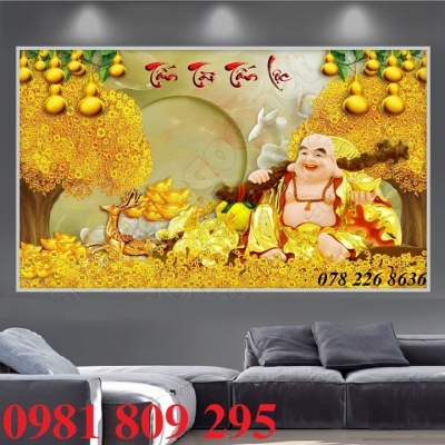 Gạch trang trí 3d thần tài may mắn lộc phát