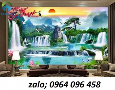 Tranh gạch 3d phong thủy phòng khách - HDSS32