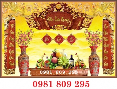 Tranh gạch men phòng thờ HS833