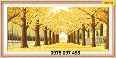 Gạch tranh hoa tiết phong cảnh mùa thu