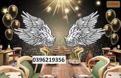 Tranh cánh thiên thần đẹp trang trí 3d