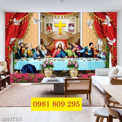 Tranh ốp tường , gạch 3d 12 tông đồ công giáo HN9955