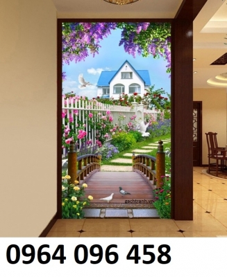 Tranh gạch 3d ốp tường khổ dọc - DXX44