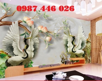 Gạch tranh chim hạc HP-8383