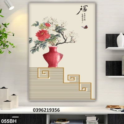 Tranh gạch bình hoa trang trí đẹp