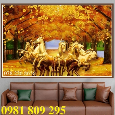 Gạch 3d ngựa - tranh gạch mã đáo thành công 3d